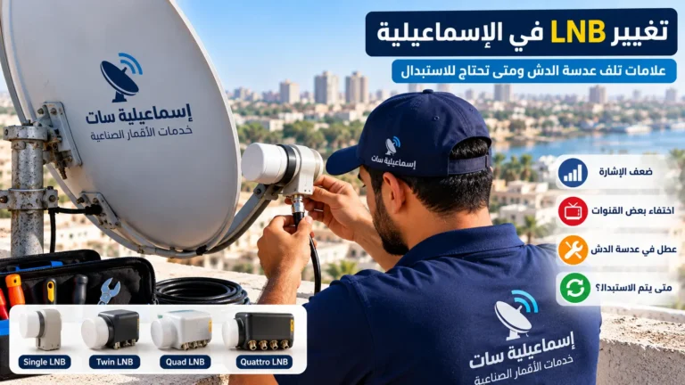 تغيير LNB في الإسماعيلية: علامات تلف عدسة الدش ومتى تحتاج للاستبدال